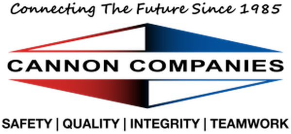 Cannon Companies logo in red and blue
